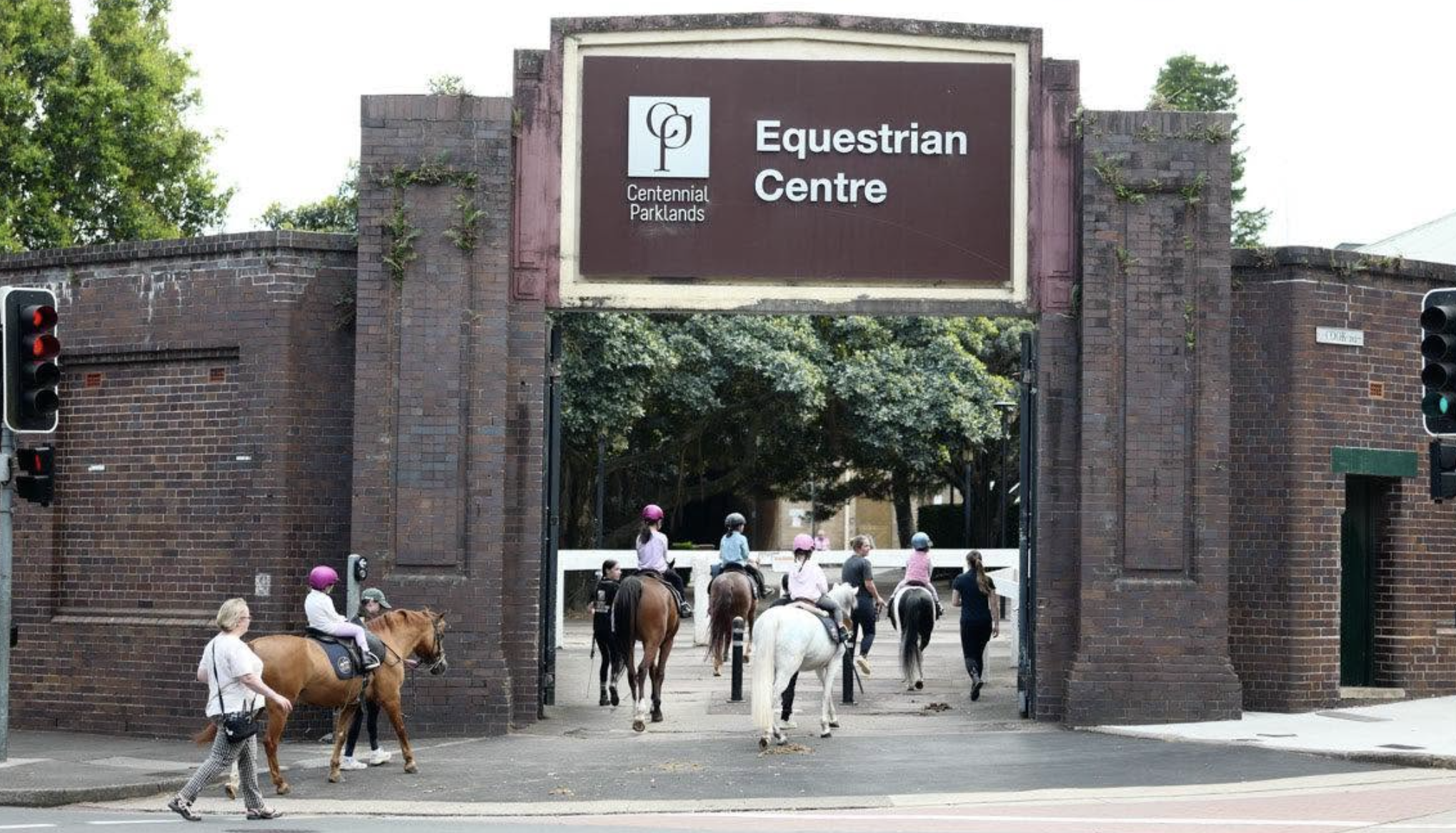 Child horse riding at Eastside Riding Academy in Centennial Park