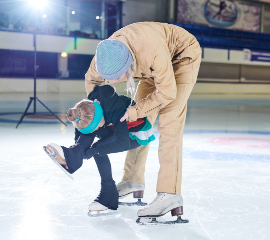 Children learning to ice skate at Ice Zoo Alexandria
