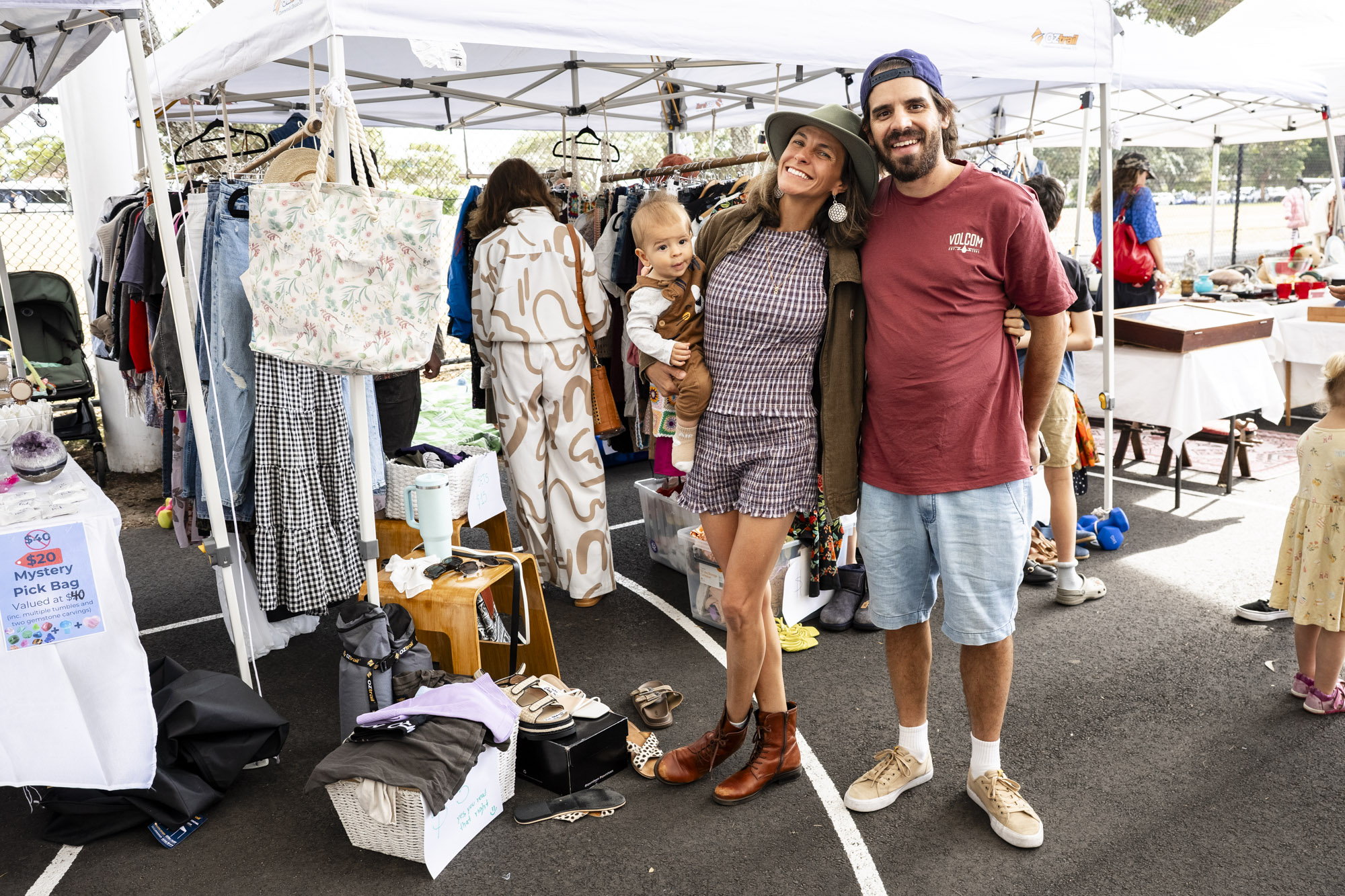 Market stalls at Heffron Park