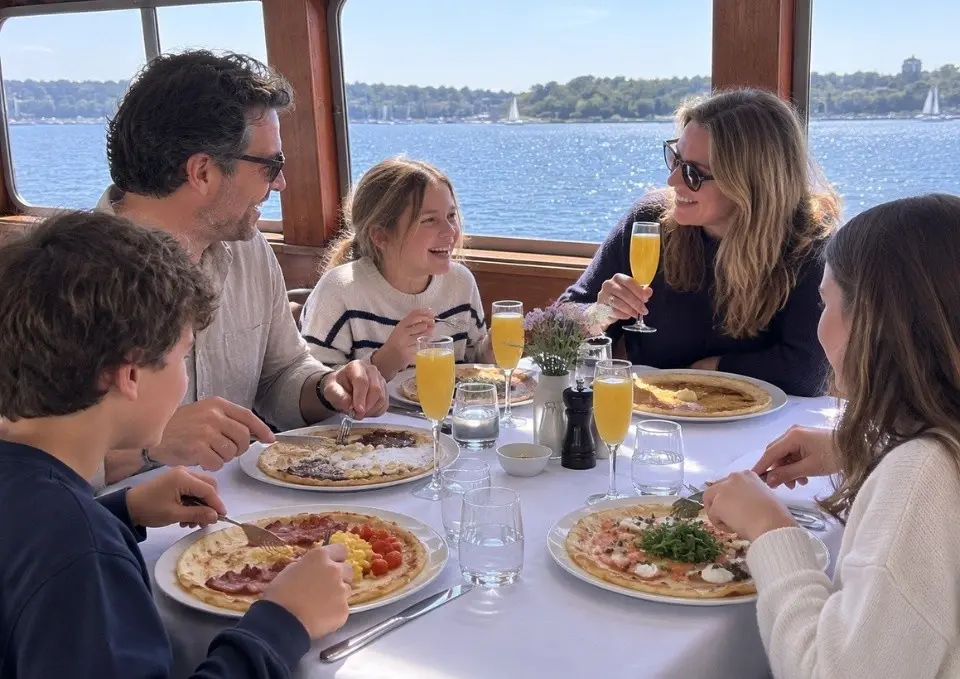 Dutch pancakes aboard Vagabond Cruises
