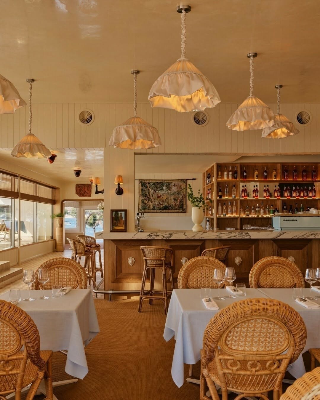 Bar and dining area inside Riva Rose Bay