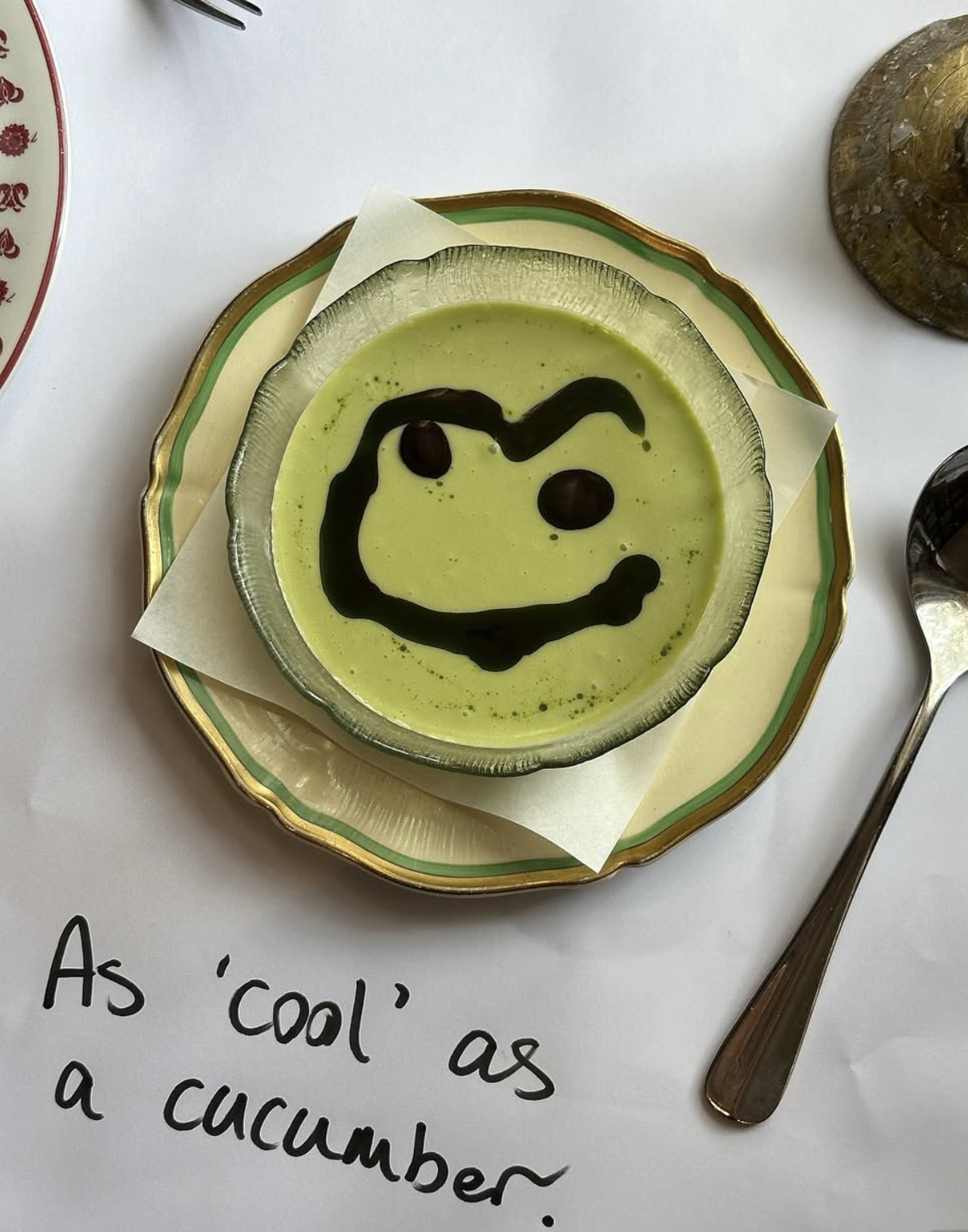 Cucumber dish served at Corner 75 in Randwick