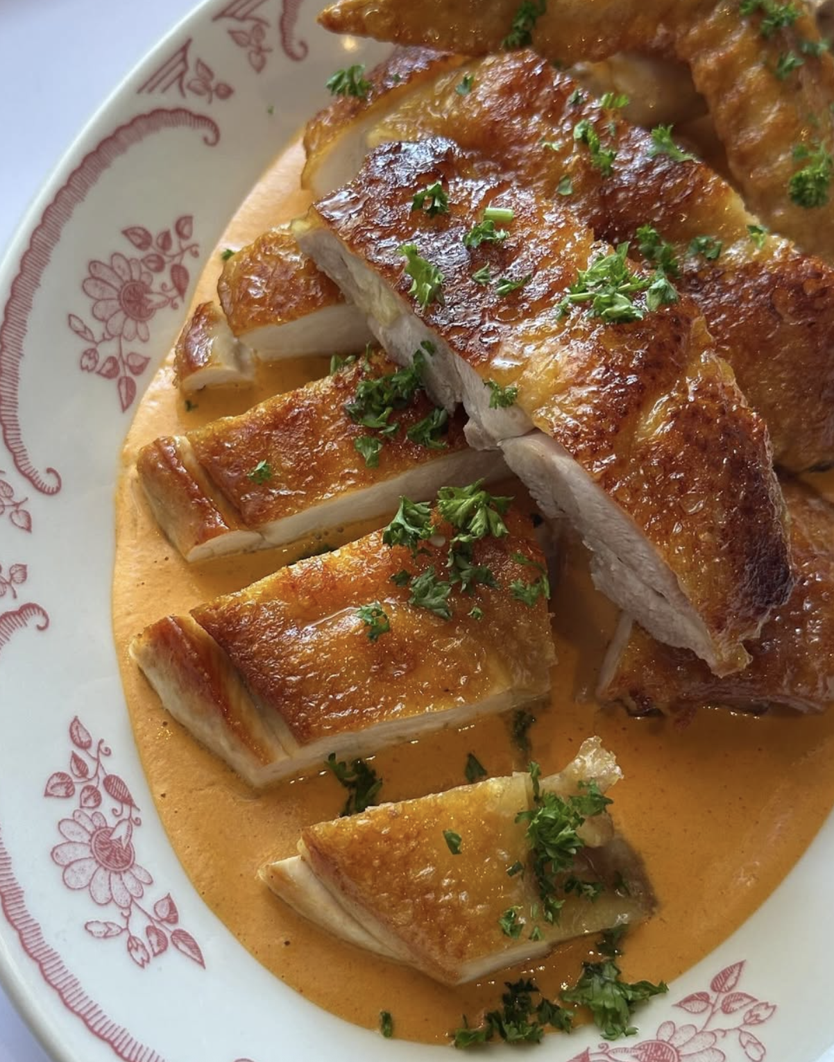 Roasted Sommerlad chicken with paprikash sauce at Corner 75 Randwick