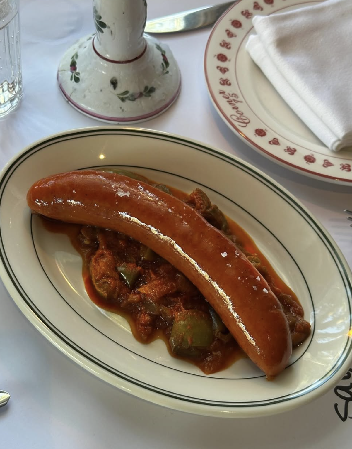Pork and paprika sausage with lecso at Corner 75 Randwick