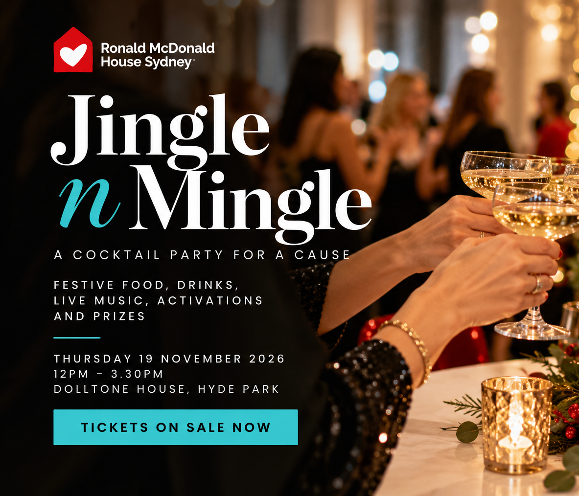 NOVEMBER 19: Sydney’s New Christmas Cocktail Party Comes With Food, Drinks, Live Music and a Very Good Cause